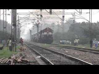 Train departs from Shahdara junction, Delhi