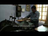 Old technique of printing braille books - Central Braille press