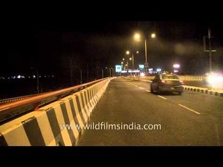 Delhi road at night