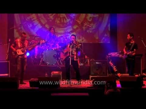 Rewben Mashangva with Purple Fusion band performing in Delhi