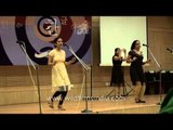 Girls choreographing at the Korean Speech Contest in India