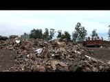 Paper trash collected for recycling at a recycling yard in India