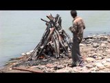 Human corpse burning at Chandi Ghat - Haridwar