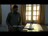 Manual printing machine for braille at Central Braille Press, Dehradun