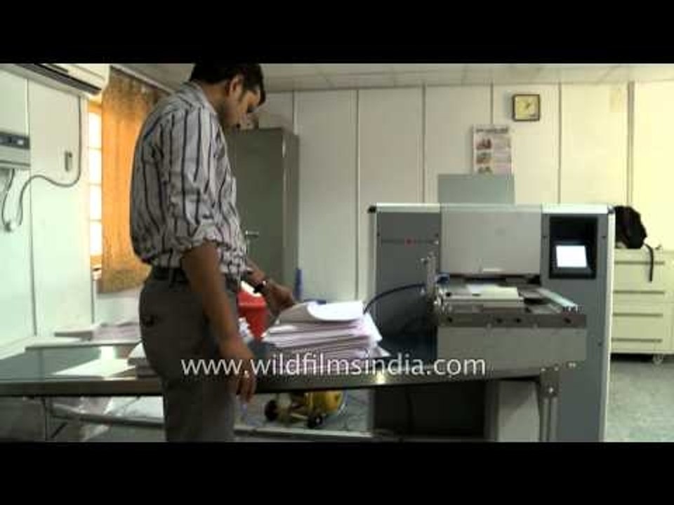 Printing of books in braille for visually challenged at Central braille press