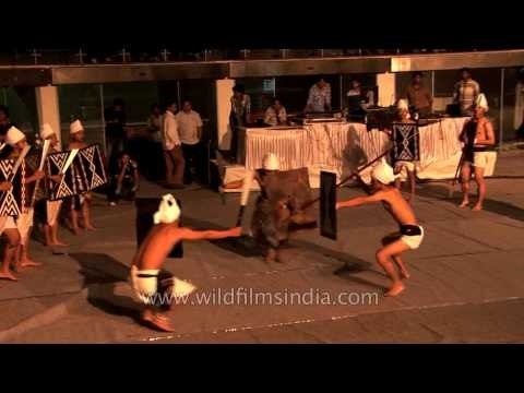 War dance of Maring tribe