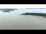Aerial view of Andaman's endless shore