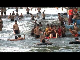 Out for a swim in summer at Lacchiwala