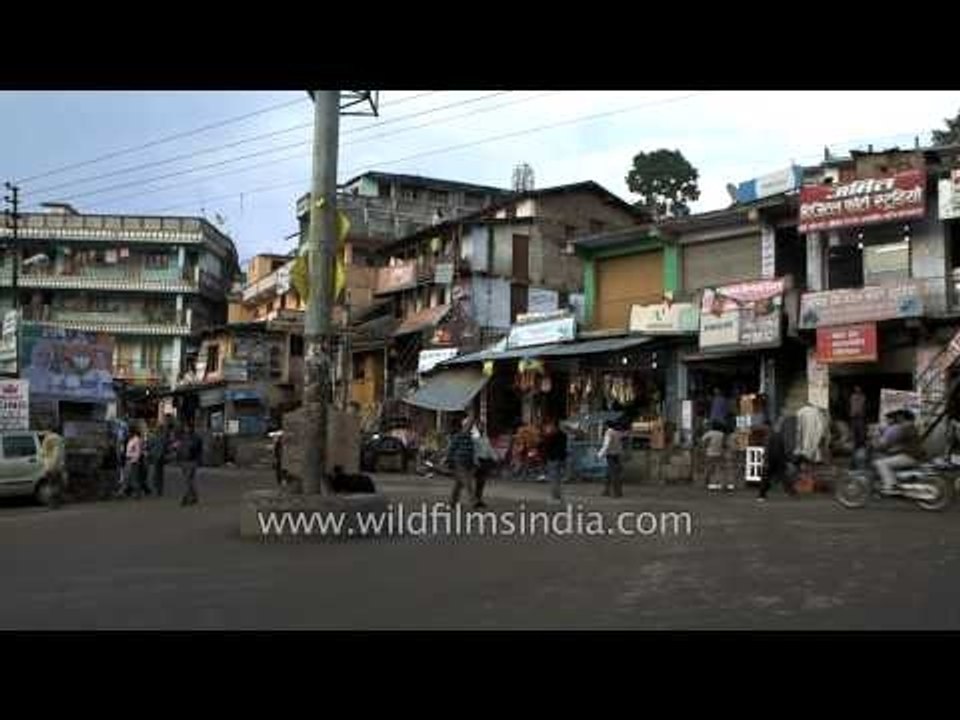 Banners of BJP party on the streets of Lohaghat - Champawat, Uttarakhand