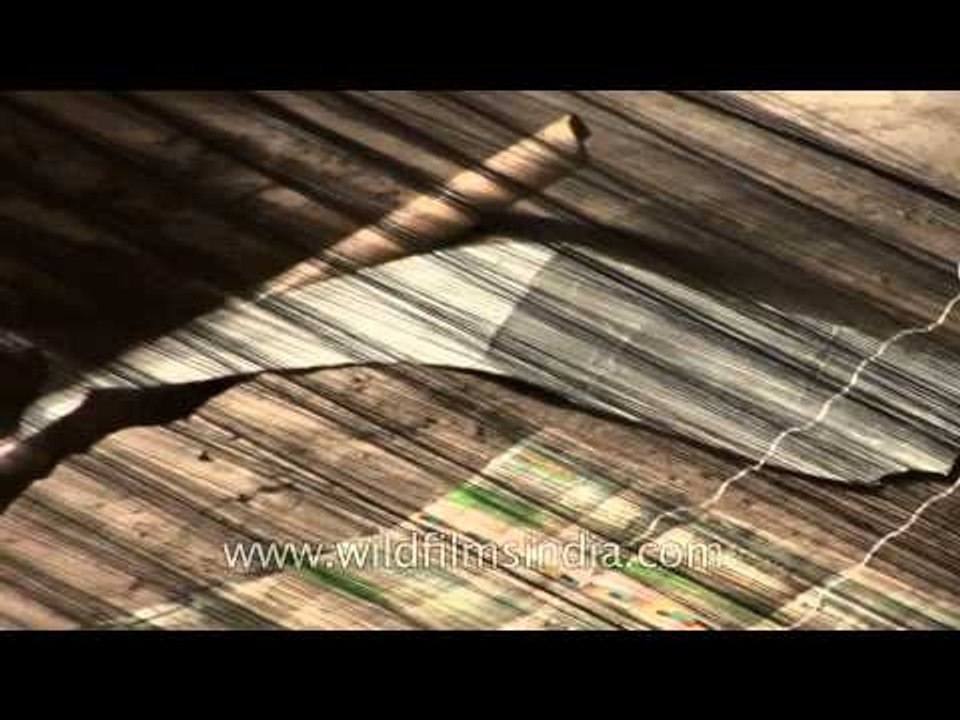 Weaving silk yarns into beautiful Banarasi Sarees