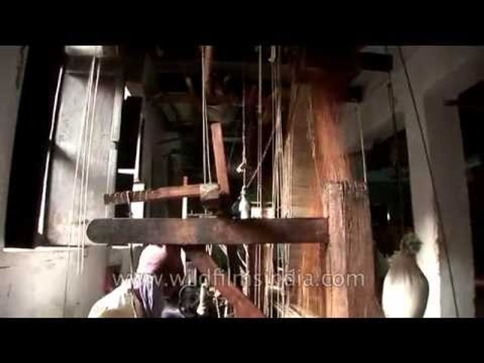 Saree weaver at work - Varanasi