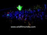 Huge crowd dancing to electronic dance music at Himalayan Music Festival