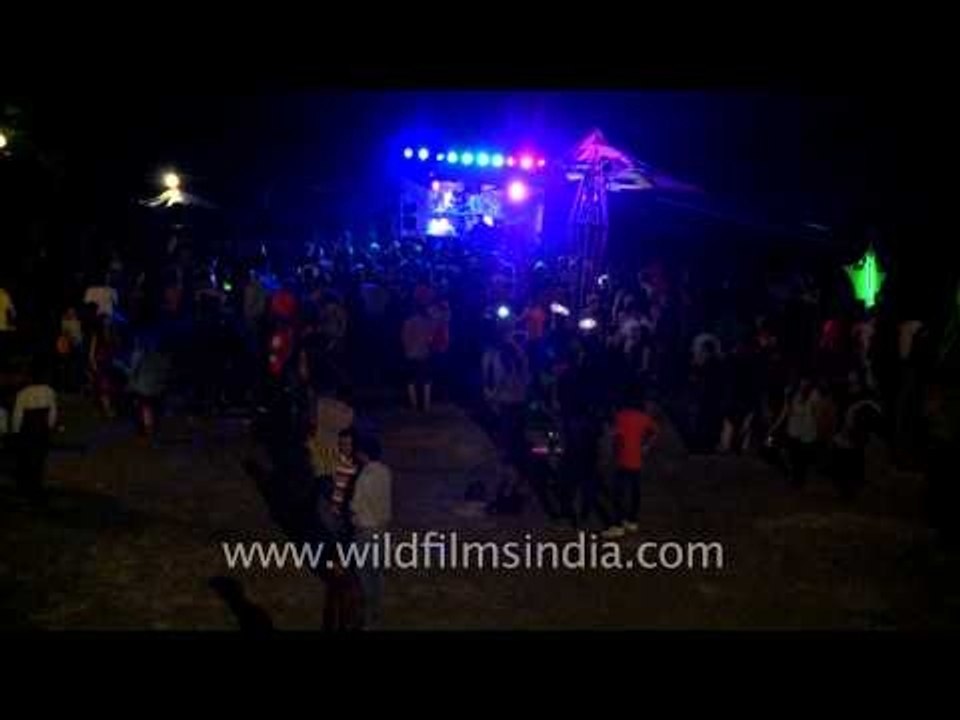 Crowd dancing at the Himalayan Music Festival