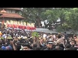 Decorated elephants in front of the famous Vadakkunnathan temple