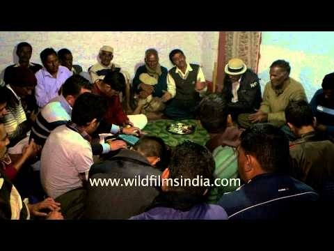 Relatives gathered for the jagrata - a part of Kumaoni wedding