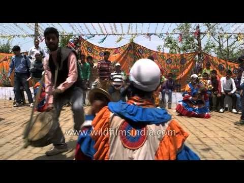 Choliya bagpipers performing at Kumaoni wedding function