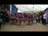 Choliya bagpipers performs at Kumaoni wedding