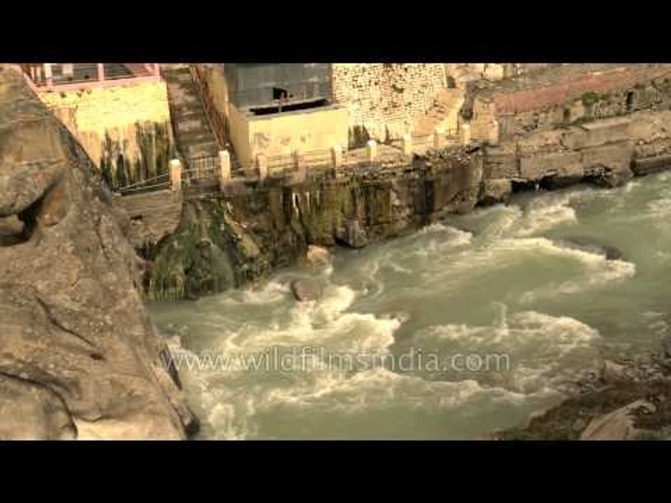 Alaknanda river as seen from Badrinath town