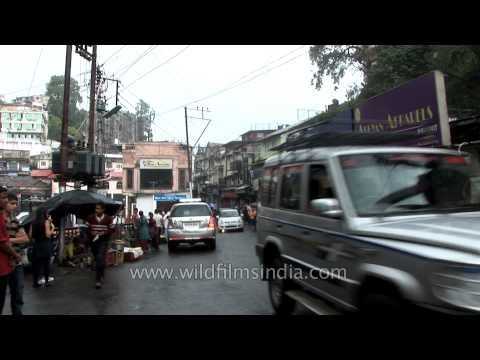People walking down the street of Mussoorie