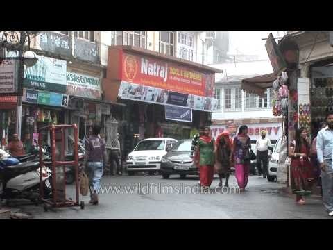 People walking down the street of Mussoorie