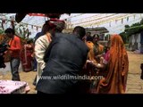 Groom's relatives performing baraat rituals : Kumaoni wedding