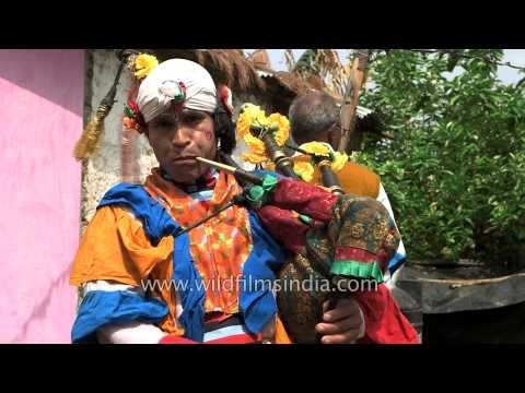 Choliya bagpiper performing at Kumaoni wedding function
