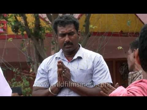 Aarti being performed during the Nanda Devi Mahotsav