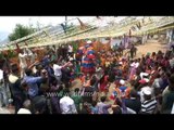 Choliya dancers performing during a Kumaoni baraat procession