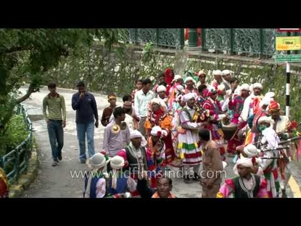 Crowd gathered during the Nanda Devi Mahotsav procession