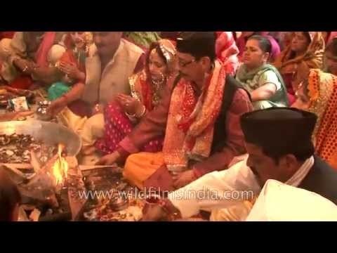 Havan being performed during the Nanda Devi Mahotsav