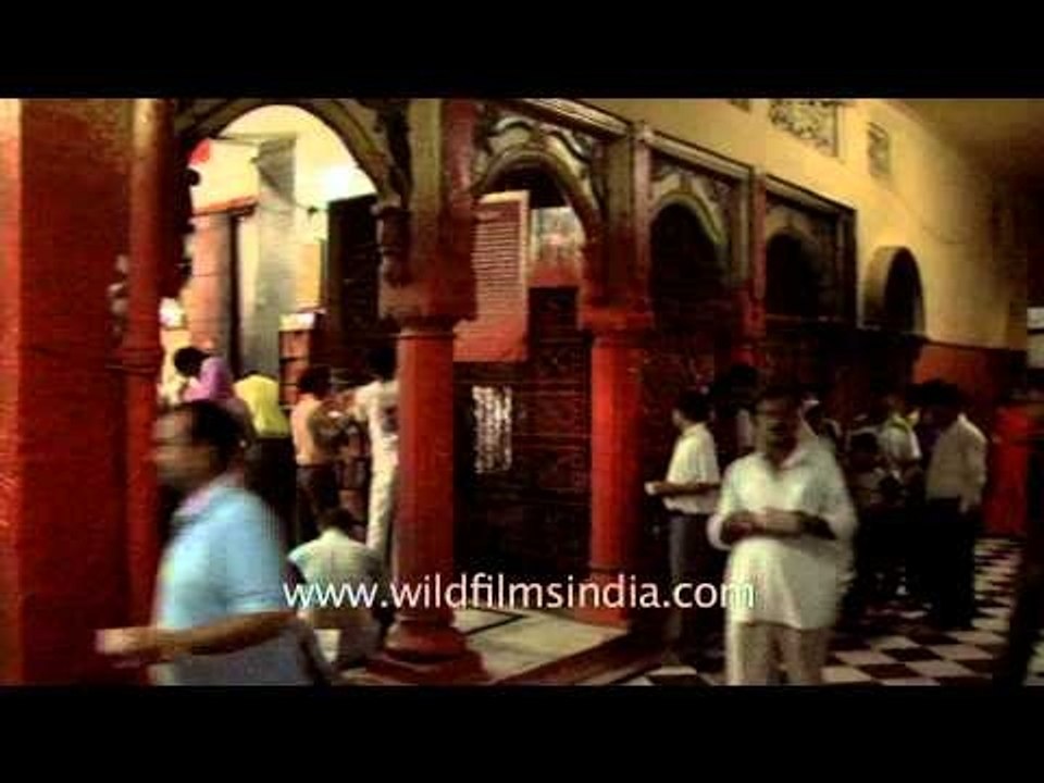 Long queues of devotees at the Sankat Mochan Hanuman Temple