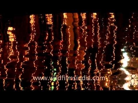 Illuminated Naina Devi Temple on the occasion of Nanda Devi Mahotsav