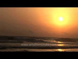 View of sunset in Kanyakumari