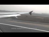 Flight taking off from Delhi airport