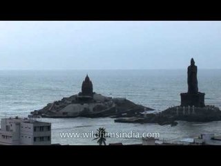 Vivekananda Rock Memorial and Thiruvalluvar Statue in a single frame
