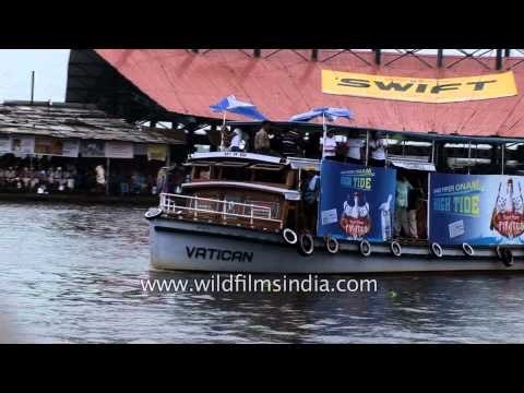 Partying on a boat roof during the Nehru Trophy Boat Race