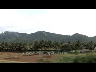 Magnificent natural scenery seen from a train