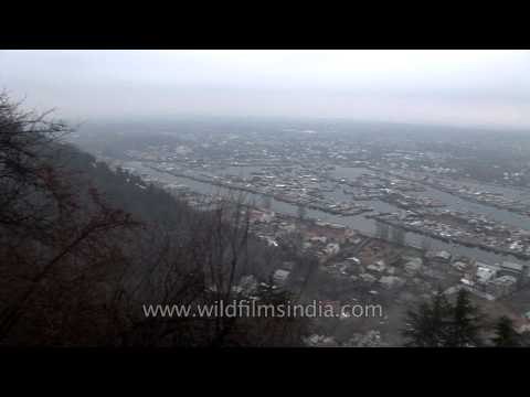 Aerial view of Dal Lake, Srinagar