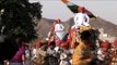 Mahout riding a decorated elephant during Jaipur Elephant Festival