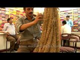 Shopping for a silk Banarasi saree in Varanasi