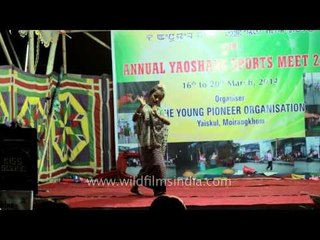 Cute girl dancing Manipuri dance, Imphal