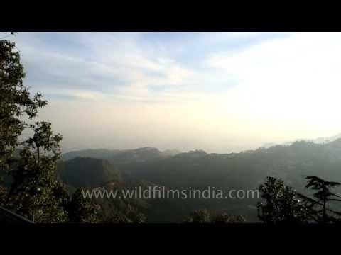 View to the lower hills of Mussoorie from Landour