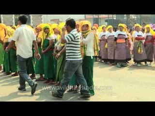 Participants gathered at Kangla Fort for the torch relay