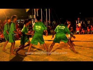 Kabaddi players in full action!