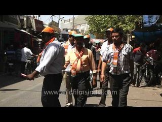 Bharatiya Janata Party supporters in Delhi