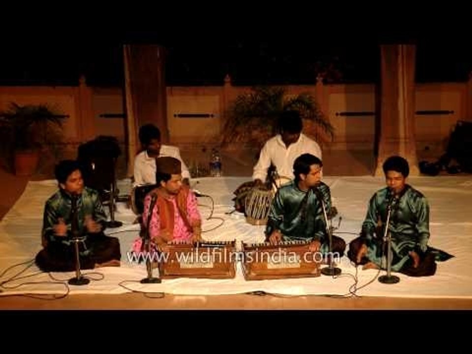 The famous Qawwali singer Yusuf Khan mesmerises his audience