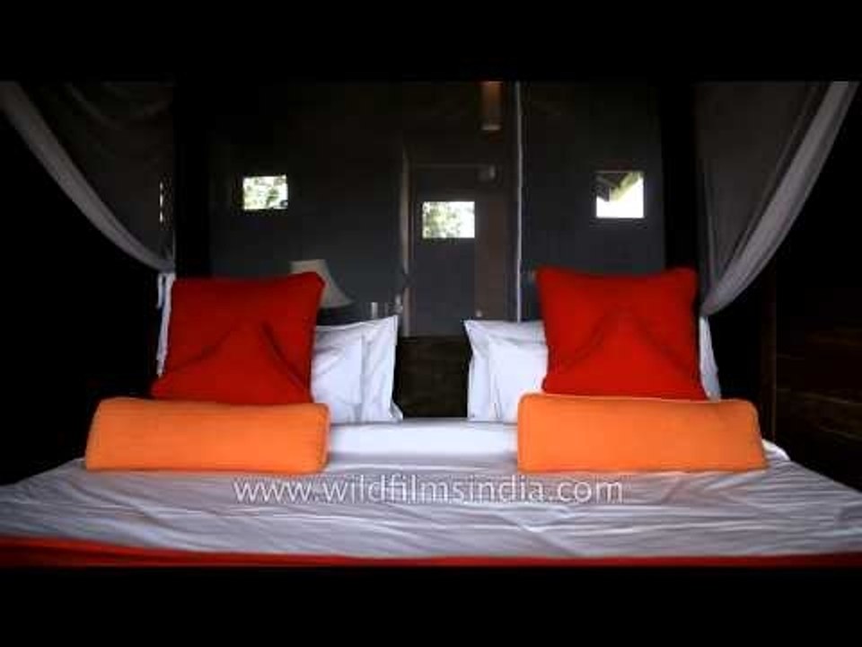 Luxurious bedroom view of Denwa Backwater Escape Lodge