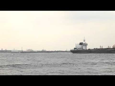 Ship heading out to the Arabian sea