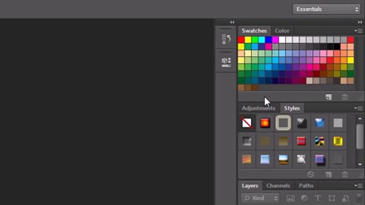 photoshop; working with panels