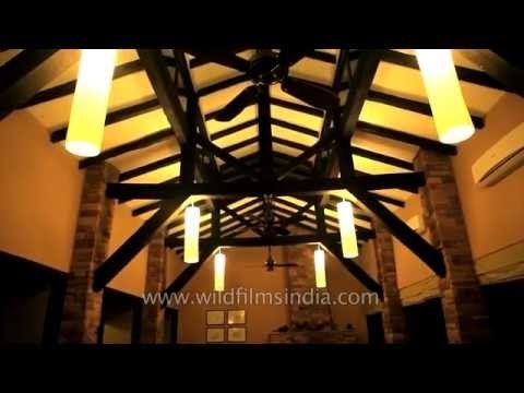 Interior wooden structure of Denwa Backwater Escape Resort